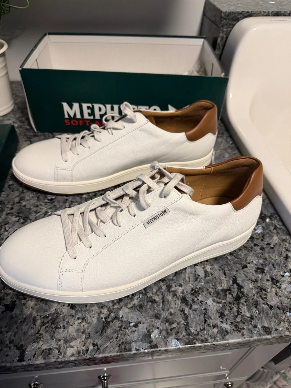 Mephisto Hasko White Men's Sneakers - Picture 5 of 9